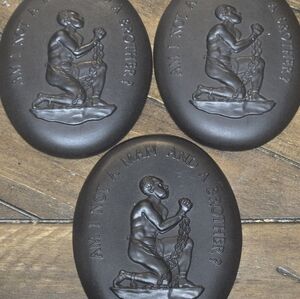 Wedgwood Black Decorative Plaques with Historical Design